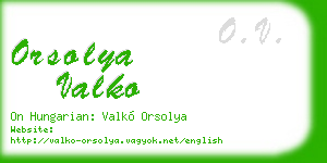 orsolya valko business card